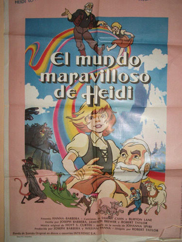 Poster Pelicula * El Mundo Maravilloso De Heidi * Año1982