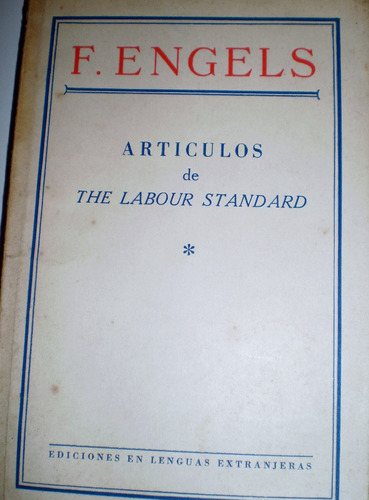 Marxismo / Engels Artículos De Labour Standard