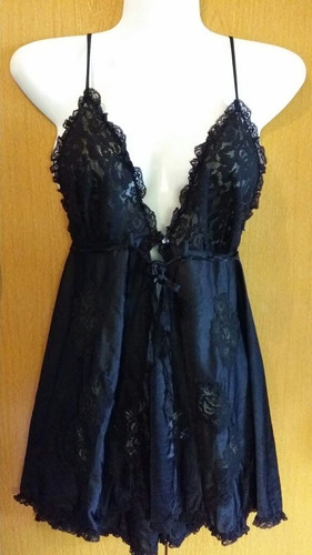 Baby Doll Nuevo Import.*constance*seda/encaje C/tanga. T.m