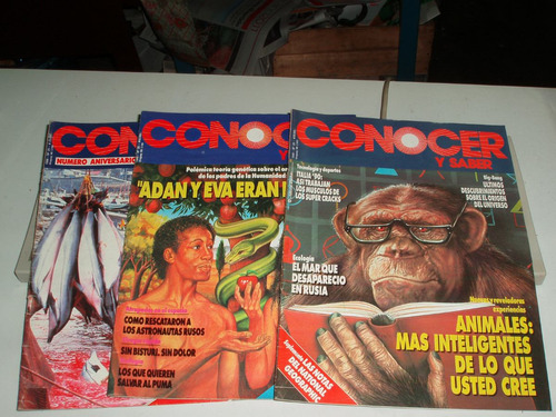 3 Revistas Conocer Y Saber Año 1990 20-23-25  (r14)