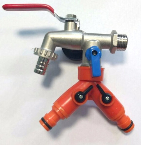 Imagen 2 de 6 de Derivacion En Y Para Acople Rapido O Manguera Aquaflex