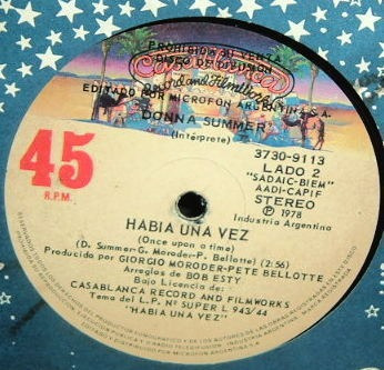 Donna Summer Te Amo / Habia Una Vez Simple Argentino Promo