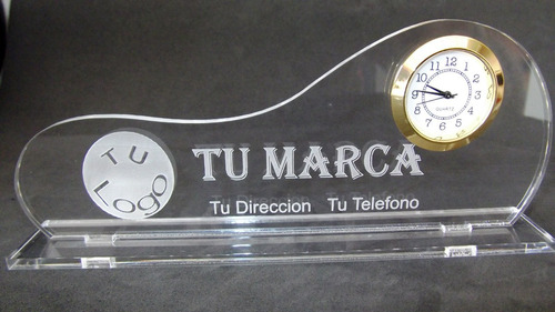 Reloj Acrilico Con Tu Marca Y Tu Logo Grabado En Laser