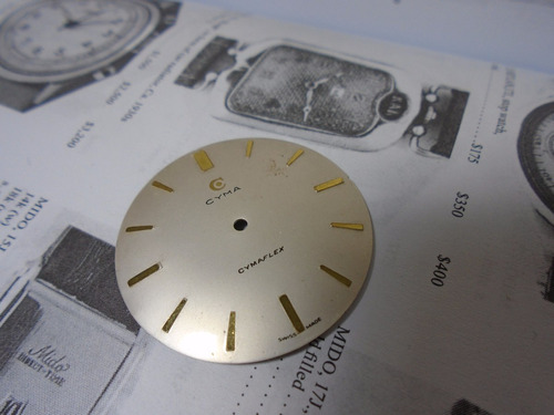 Mostrador Relógio Cyma Cymaflex Antigo Coleção