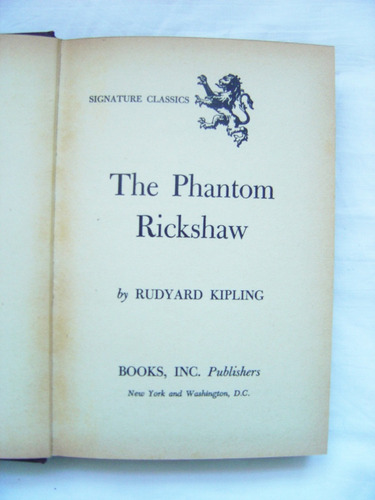 Libro En Inglés: The Phantom Rickshaw / Rudyard Kipling