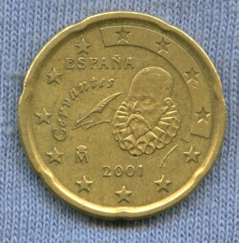 España 20 Cents De Euro 2001 * Cervantes *