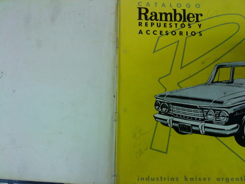 Libro Manual Original De Despiece/repuestos: Rambler 1962