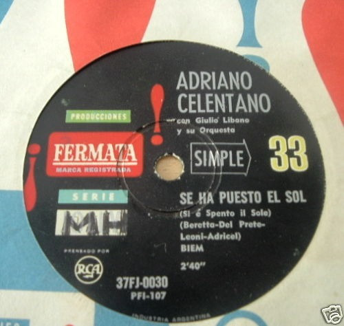Adriano Celentano La Media Luna Simple Argentino