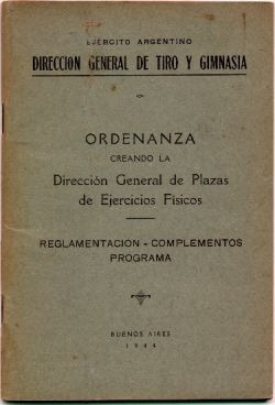 Ordenanza Plazas De Ejercicios Fisicos Ejército 1944