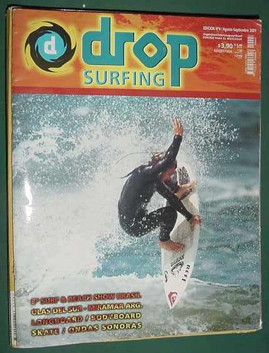Revista Surf Drop Surfing 9/01 Miramar Longboard Bodyboard