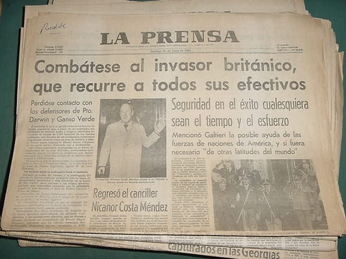 Diario Prensa Guerra Malvinas Falklands 30/5/82 Invasores