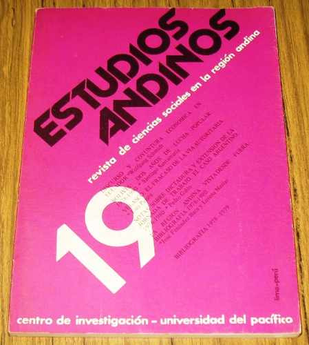 Estudios Andinos N°19 1983 Ciencias Sociales Latinoamérica