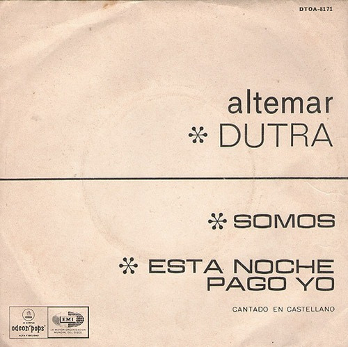 Altemar Dutra - Canta En Castellano - Disco Simple