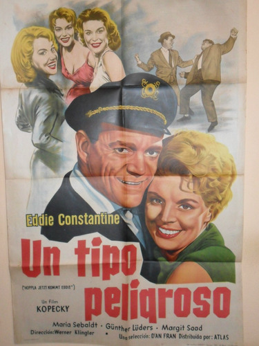 Poster Pelicula - Un Tipo Peligroso - Año 1958 Original