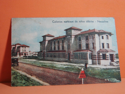 Postal Antigua Colonia Maritimas De Niños Debiles _necochea