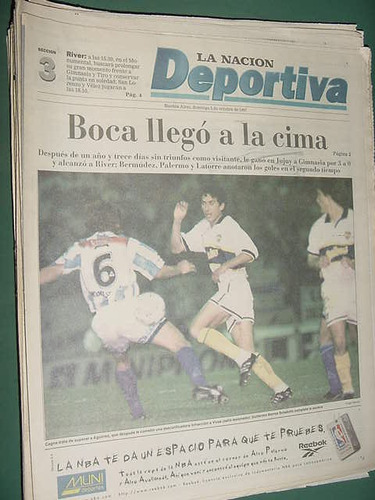 Nacion Deportiva 5/10/97 Gimnasia Jujuy Boca Banfield Pumas