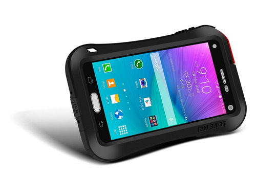 Imagen 2 de 2 de Carcasa bumper Love Mei Powerful negro para Samsung Galaxy Note 4