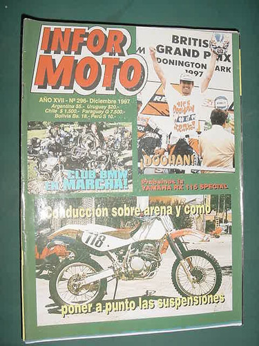 Revista Infor Moto 296 Yamaha Rx 115 Doohan Club Bmw Suspens