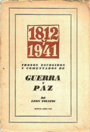 1812 Y 1941 Guerra Y Paz - Leon Tolstoi