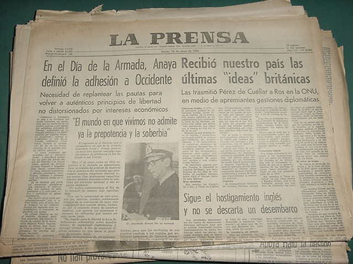 Diario Prensa Guerra Malvinas Falklands 18/5/82 Anaya