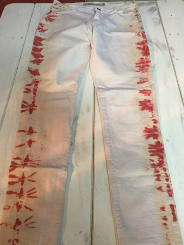 Pantalon Blanco Con Batik Marca Cuesta Blanca