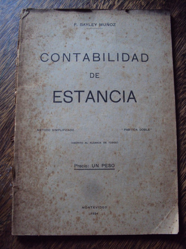 Contabilidad De Estancia Bayley 1924 Metodo Simplificado