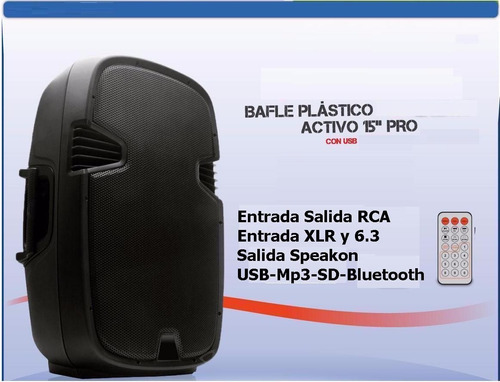 Bafle Activo 15 200w Usb Bluetooth Sd C.remoto Envíogratis