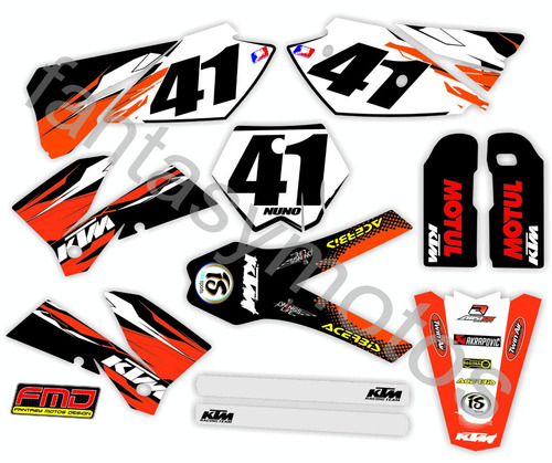 Calcos Ktm Sx Series 2003 - 2004 Motul