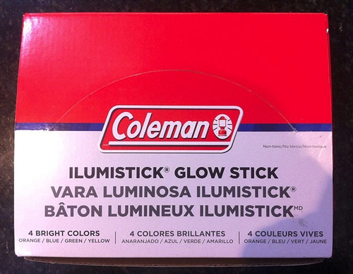 Bastão Luz Química Coleman Ilumistick Light Stick Cores Div.