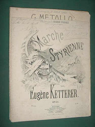 Partitura Antigua Marche Styrienne Piano Eugene Ketterer