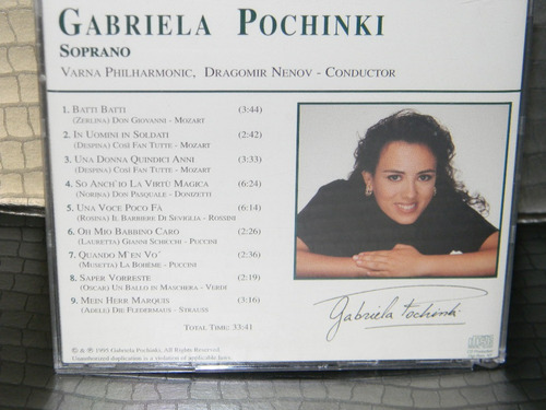 Gabriela Pochinki Arias With Orchestra Cd (Usado)