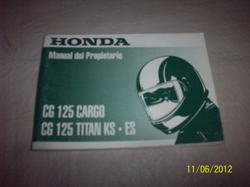 Manual De Uso Y Mantenimiento Original Honda Cg 125 Ks Y Es
