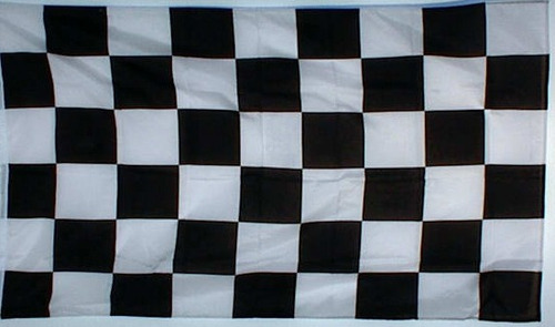 Bandera Largada A Cuadros Negra * 110 X 70 Cm