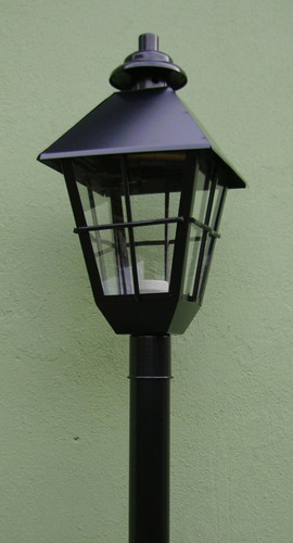 Farol Exterior De Columna Colonial (se Puede Atornillar)