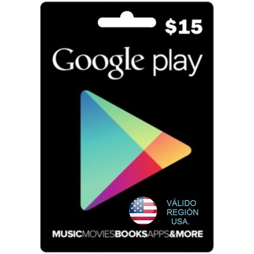 Tarjeta Crédito Google Play U$d15 Usa | Google Gift Card