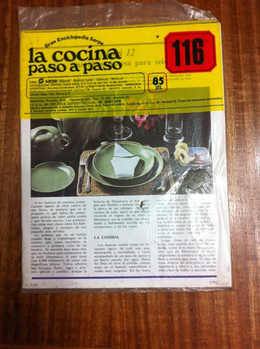 Enciclopedia Sarpe La Cocina Paso A Paso Fasciculo Nº 116