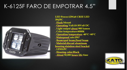 Focos Neblineros Led Cuadrado Para Embutir O Empotrar 12v