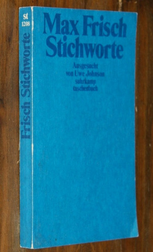 Max Frisch - Stichworte Libro En Aleman