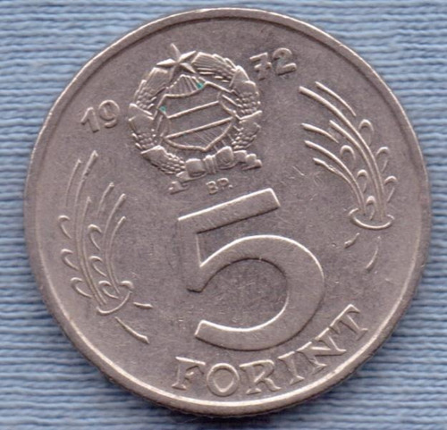 Imagen 2 de 2 de Hungria 5 Forint 1972 * Lajos Kossuth *