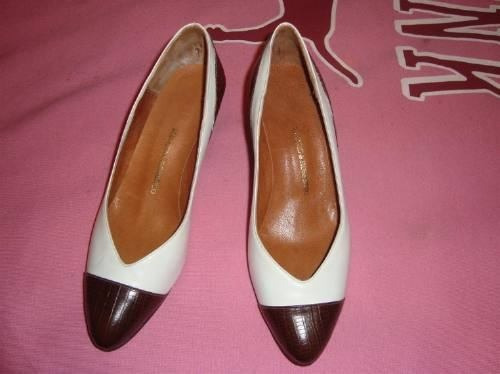 Imagen 3 de 6 de Maggio & Rossetto Stilettos 35 Bicolor 100%cuero E.gratis