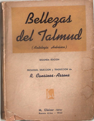 Bellezas Del Talmud - Cansinos Assens - Gleizer