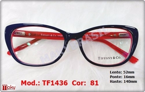 Oculos Tiffany Tf1436 P/ Grau Feminino Receituário Tf 1436