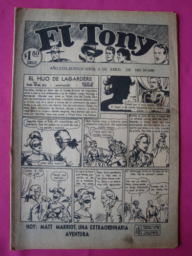 Revista El Tony N° 1480  Año 1957 - Ed. Columba