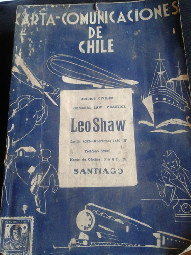 Guia Leo Shaw Santiago, Chile 1936