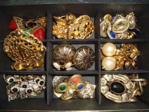 Importante Broche Prendedor Cruz Frances-piedras-cuotas