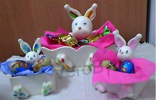 Souvenirs Para Pascuas Y Cumpleaños, Conejito Porcelana Fria