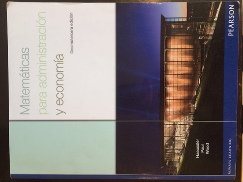 Matemáticas Para Administración Y Economía