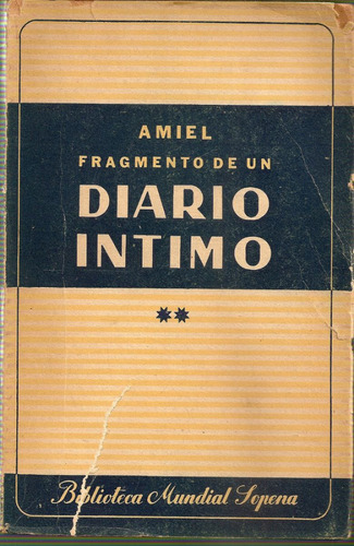 Diario Intimo - Amiel - Sopena