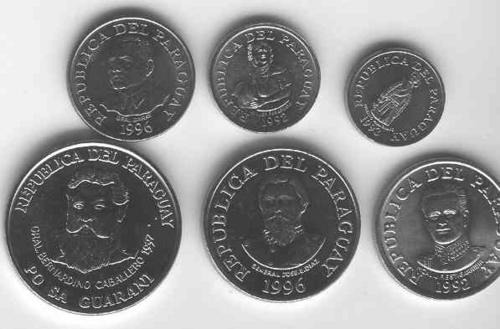 Serie De 6 Monedas De Paraguay Sin Circular