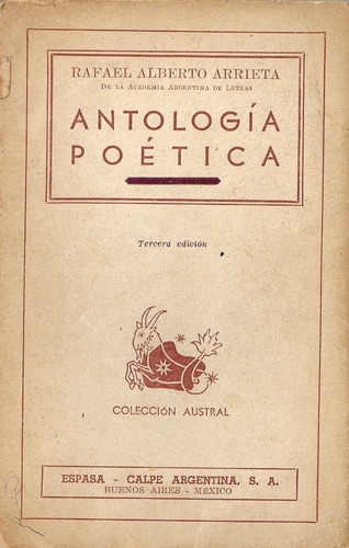 Antologia Poetica - R.alberto Arrieta - Edit. Espasa Calpe